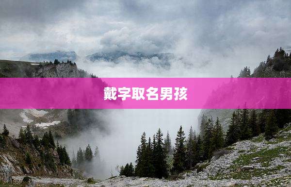 戴字取名男孩