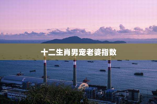 十二生肖男宠老婆指数