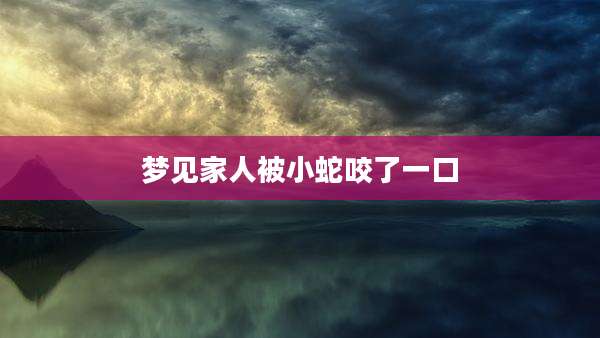 梦见家人被小蛇咬了一口