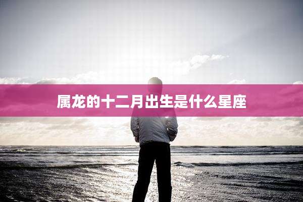 属龙的十二月出生是什么星座