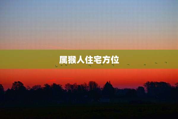 属猴人住宅方位