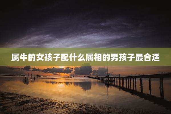属牛的女孩子配什么属相的男孩子最合适