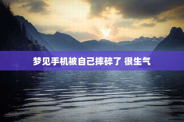 梦见手机被自己摔碎了 很生气
