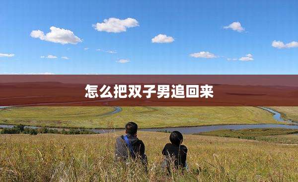 怎么把双子男追回来