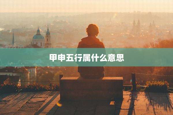 甲申五行属什么意思
