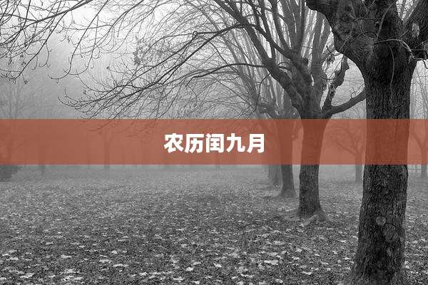 农历闰九月