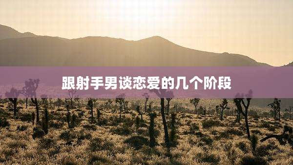 跟射手男谈恋爱的几个阶段