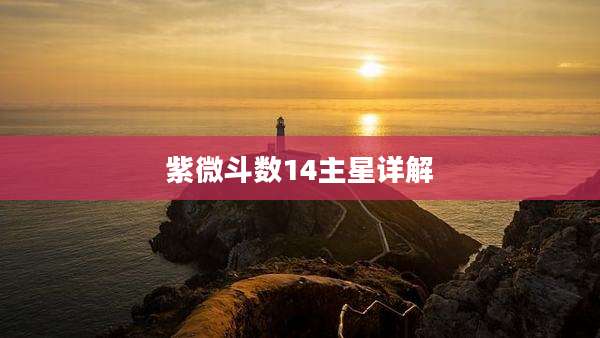 紫微斗数14主星详解