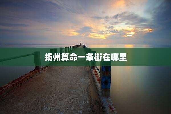 扬州算命一条街在哪里