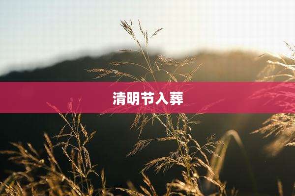 清明节入葬