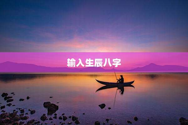 输入生辰八字