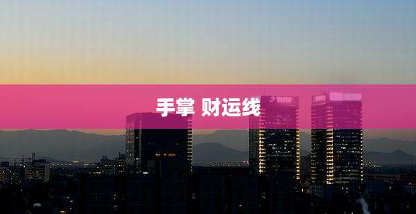 手掌 财运线