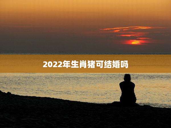 2022年生肖猪可结婚吗