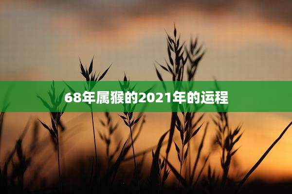 68年属猴的2021年的运程