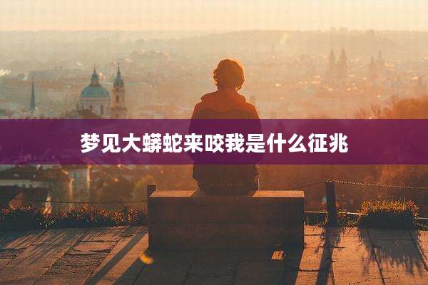 梦见大蟒蛇来咬我是什么征兆