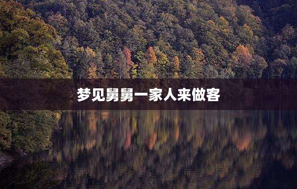 梦见舅舅一家人来做客
