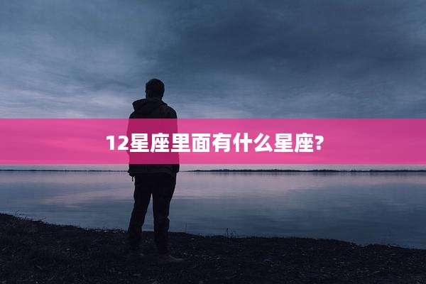 12星座里面有什么星座?