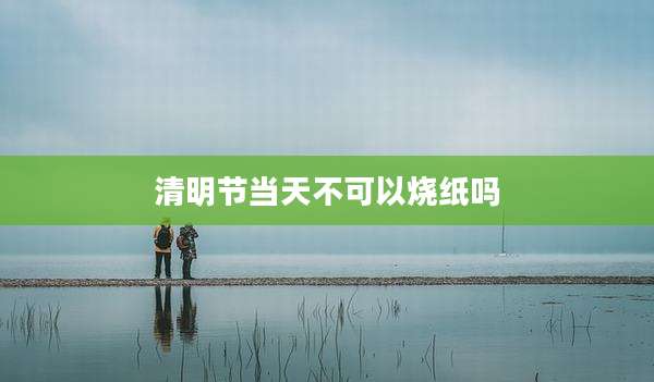 清明节当天不可以烧纸吗
