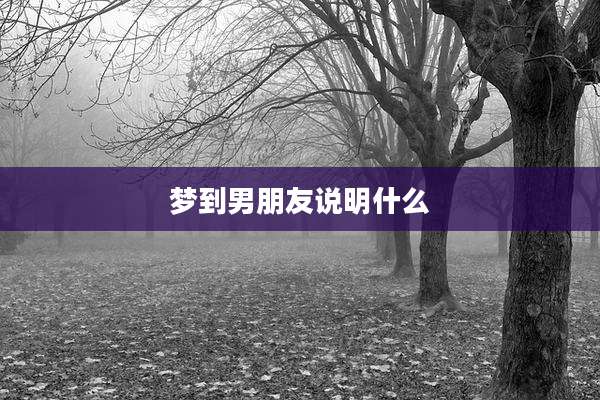 梦到男朋友说明什么