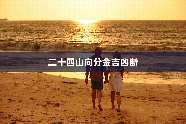 二十四山向分金吉凶断