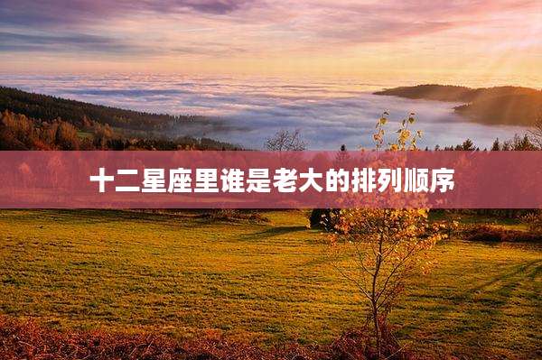 十二星座里谁是老大的排列顺序