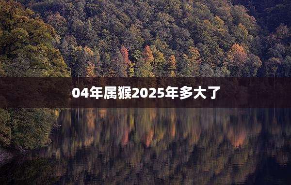 04年属猴2025年多大了