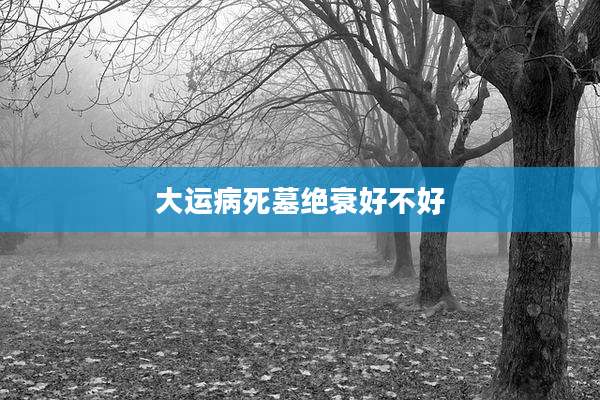 大运病死墓绝衰好不好