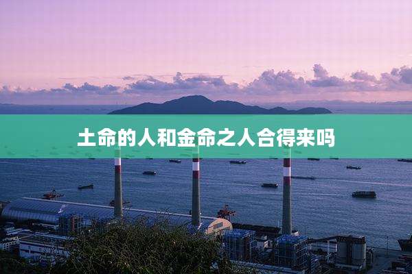 土命的人和金命之人合得来吗