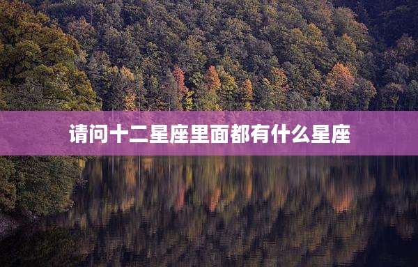 请问十二星座里面都有什么星座