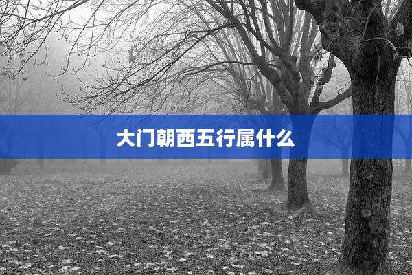 大门朝西五行属什么