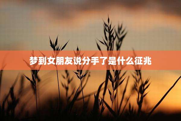 梦到女朋友说分手了是什么征兆