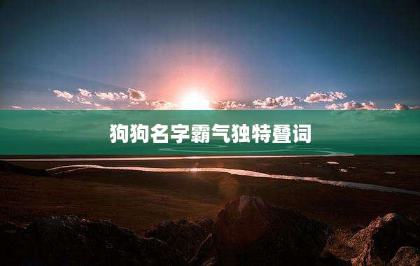狗狗名字霸气独特叠词