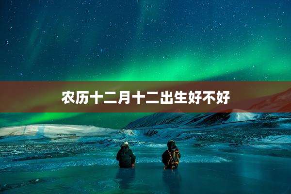 农历十二月十二出生好不好