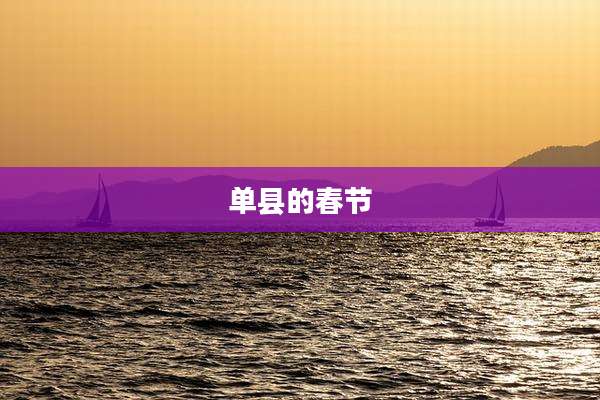 单县的春节