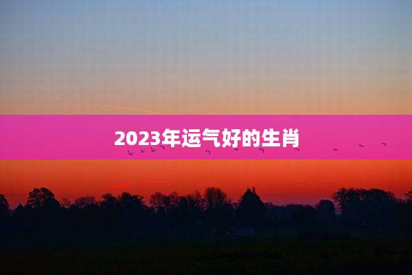 2023年运气好的生肖