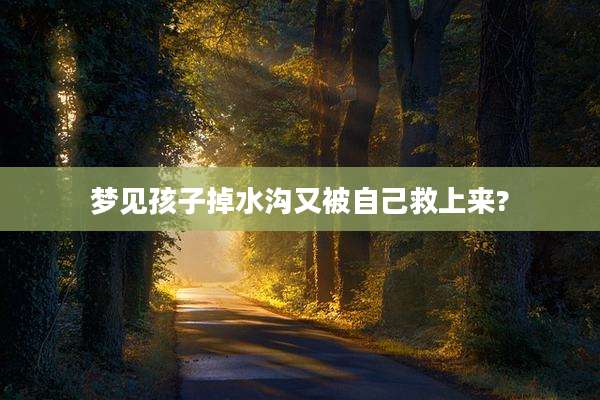 梦见孩子掉水沟又被自己救上来?