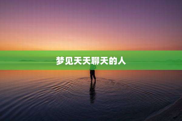 梦见天天聊天的人