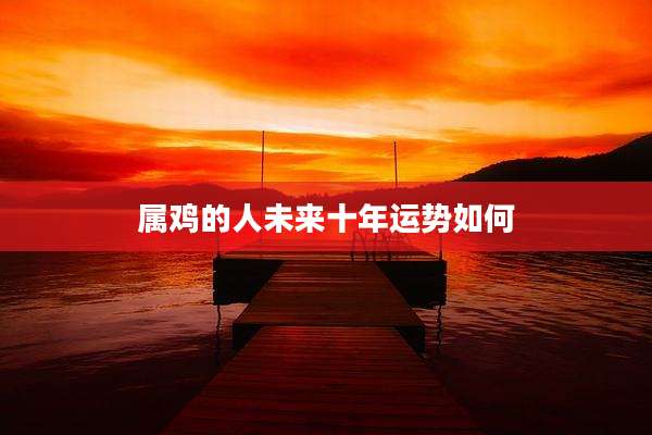 属鸡的人未来十年运势如何