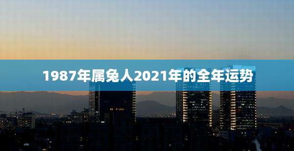 1987年属兔人2021年的全年运势