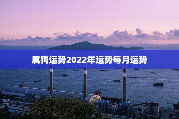属狗运势2022年运势每月运势