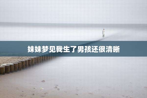 妹妹梦见我生了男孩还很清晰