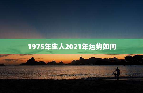 1975年生人2021年运势如何