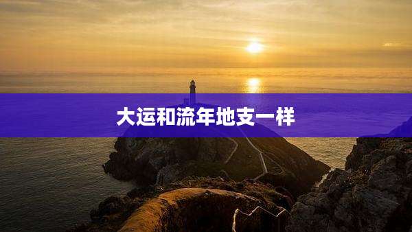 大运和流年地支一样