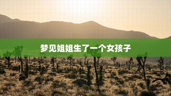 梦见姐姐生了一个女孩子