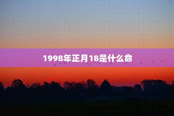 1998年正月18是什么命