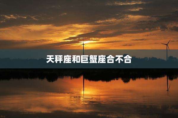 天秤座和巨蟹座合不合