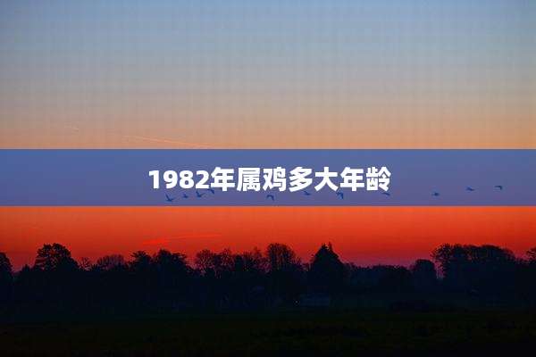 1982年属鸡多大年龄