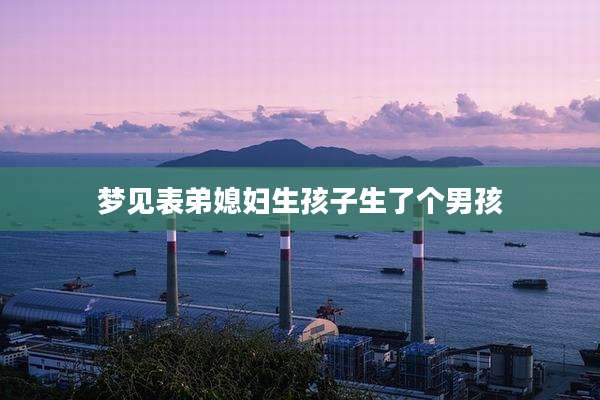 梦见表弟媳妇生孩子生了个男孩