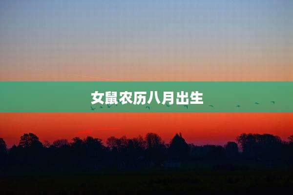 女鼠农历八月出生