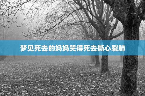 梦见死去的妈妈哭得死去撕心裂肺